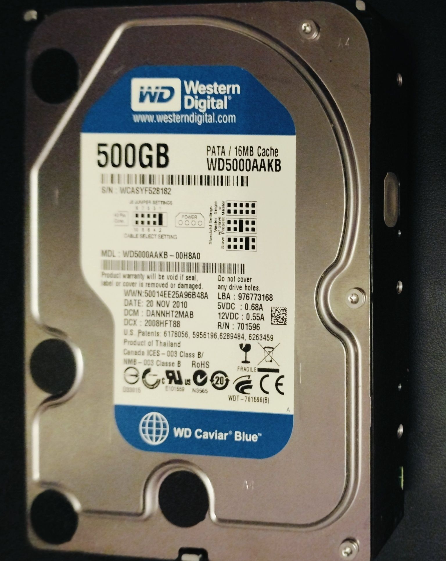Dysk twardy SATA 500GB AAKB