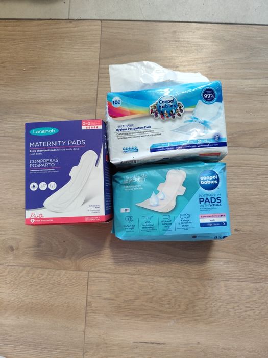 Podkłady poporodowe 3 opakowania, nowe