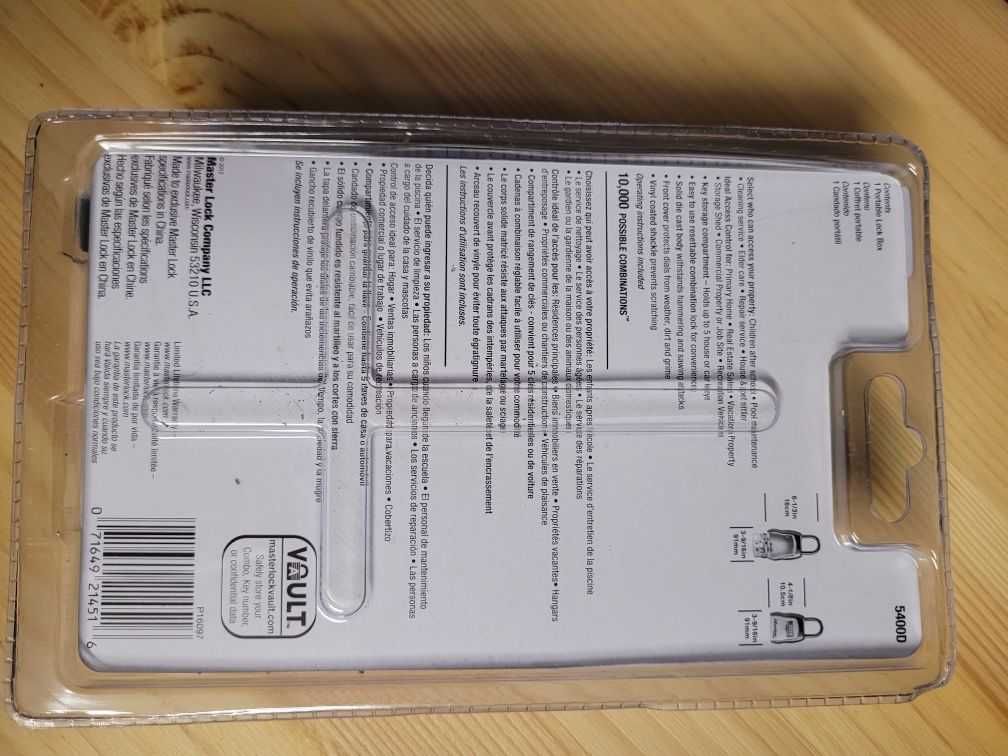 Kasetka na klucze sejf zewn. kłódka szyfrowa 5400D MasterLock