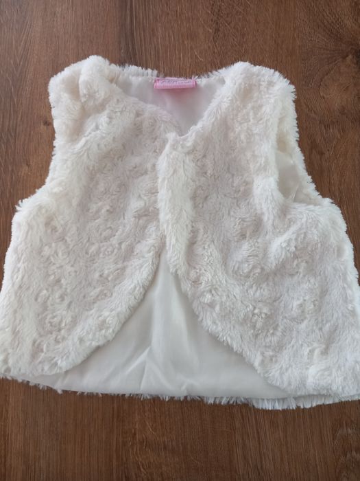 Futerko kamizelka dla dziewczynki 68 80