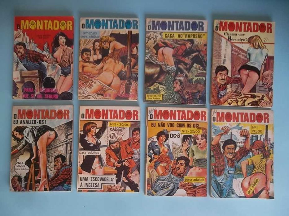 "O MONTADOR" Nº 1 a 8 completa - BD Erótica com capas de MILO MANARA