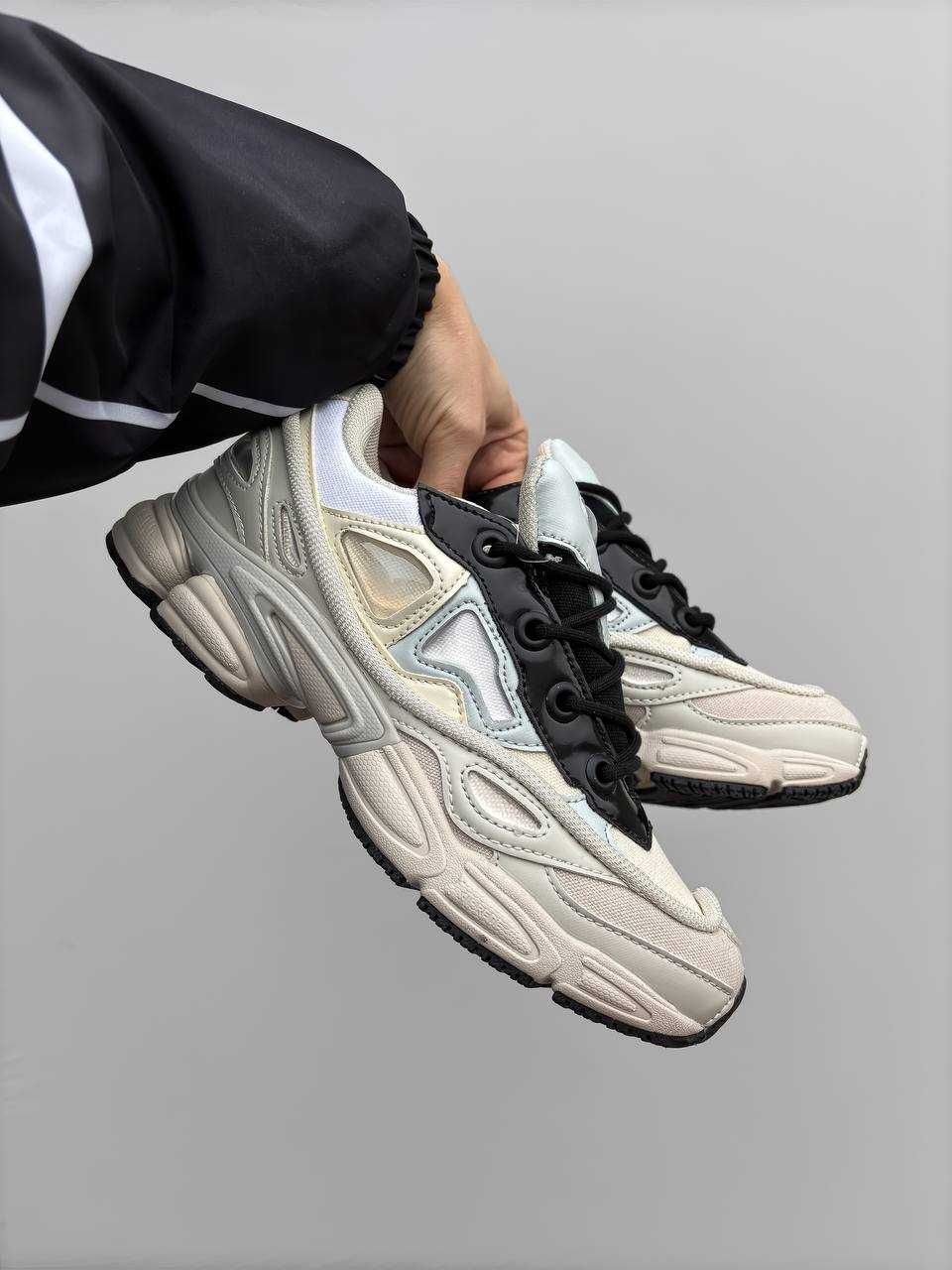 Кросівки Adidas x Raf Simons Ozweego White Beige / кроси Раф Сімонс