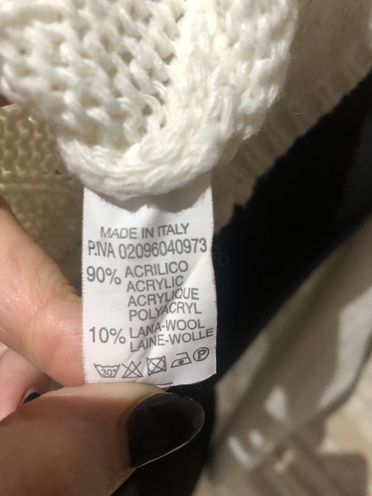 Sweter  rozmiar 36/38 kremowy  ażurowy