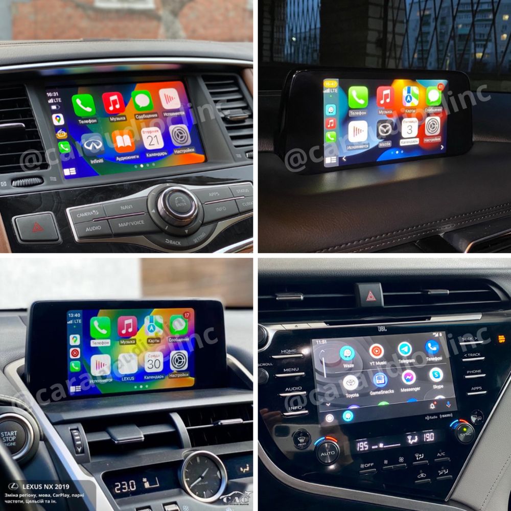 Apple CarPlay Android Auto Lexus Audi Infiniti Mazda Toyota Acura