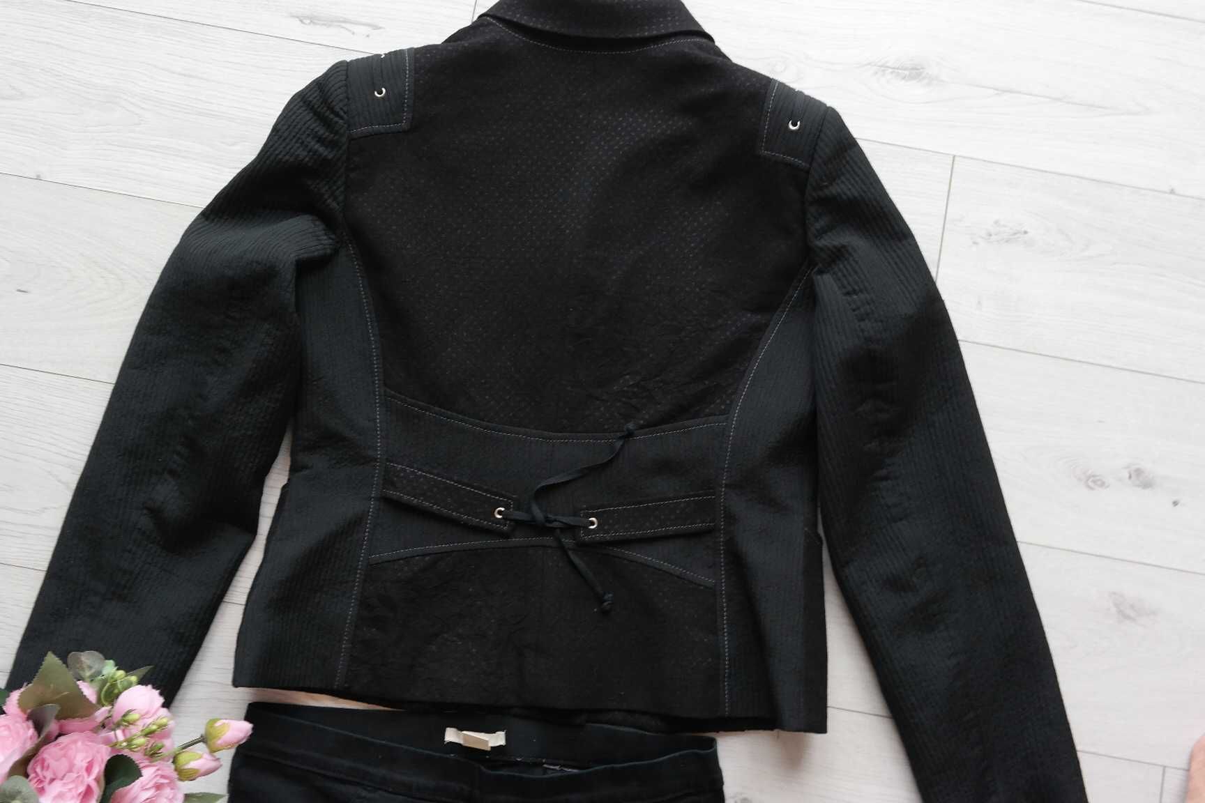 czarna marynarka~ żakiet~ zamki zip~ Semper r.40