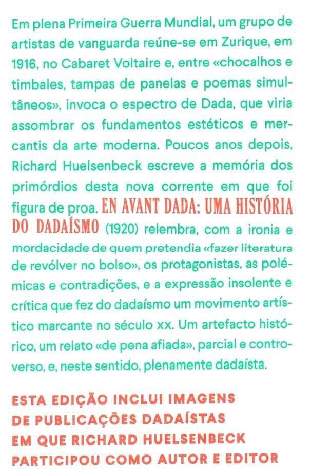 Richard  Huelsenbeck «EN AVANT DADA» Uma história do Dadaísmo