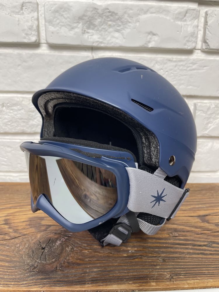 Kask narciarski z goglami XS/S 48-51