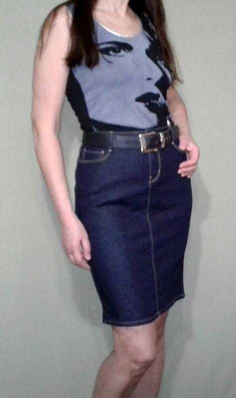 Джинсовая юбка карандаш Zara