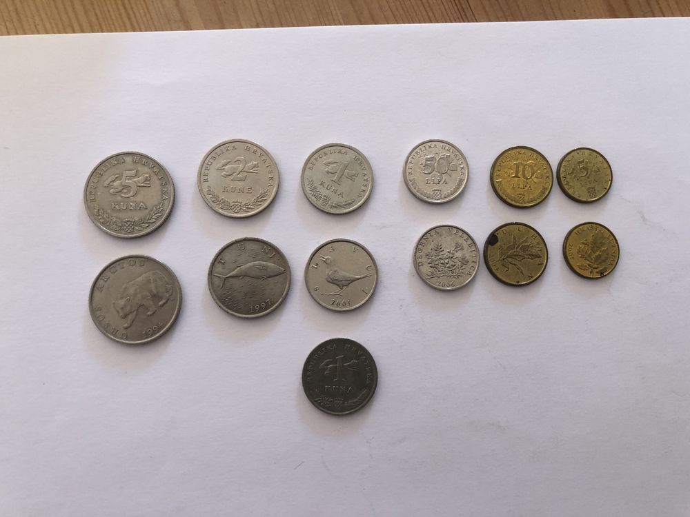 Monety Chorwacja 13 szt