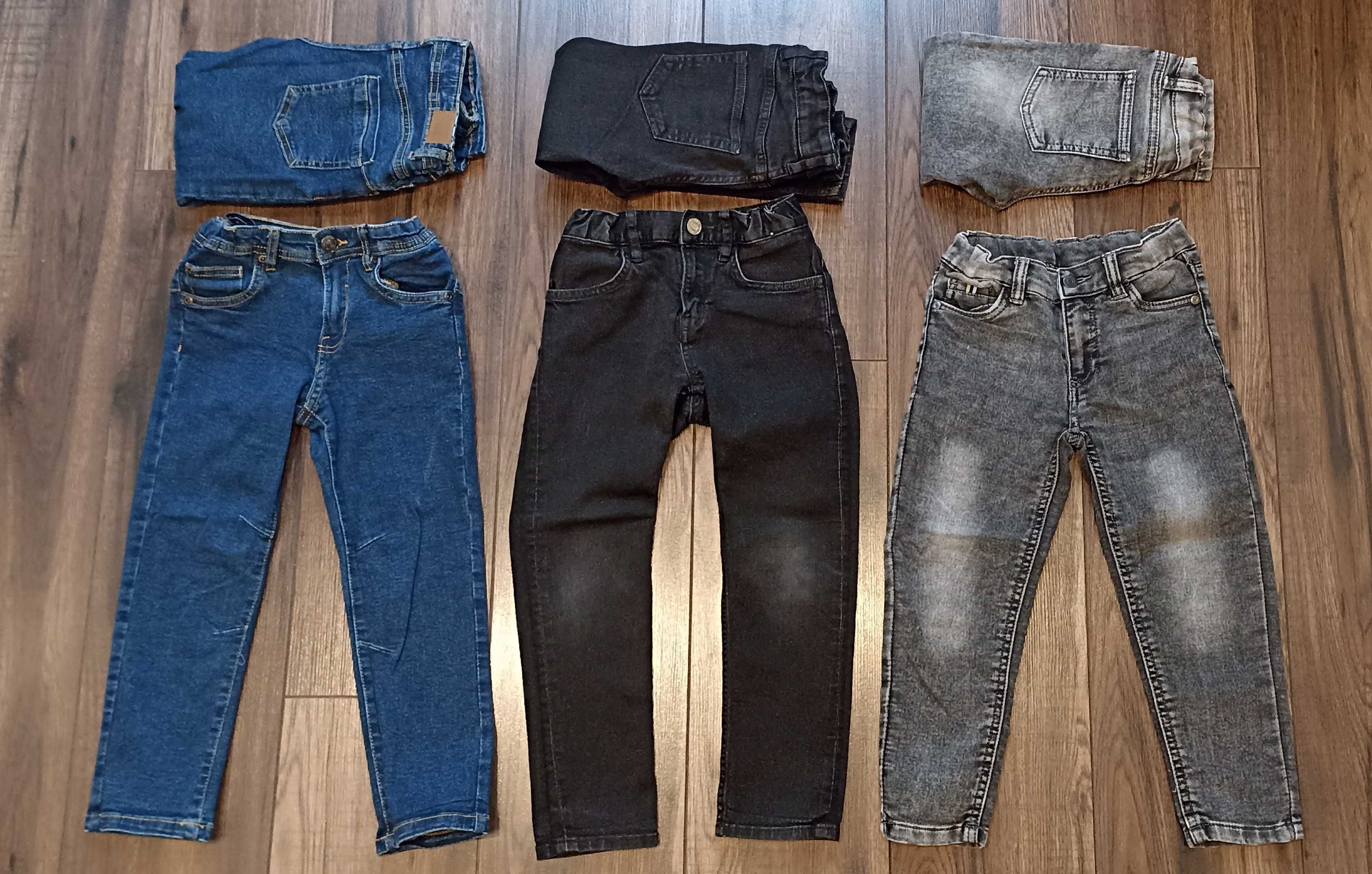 Spodnie jeansowe dla bliźniaków bliźniąt 110