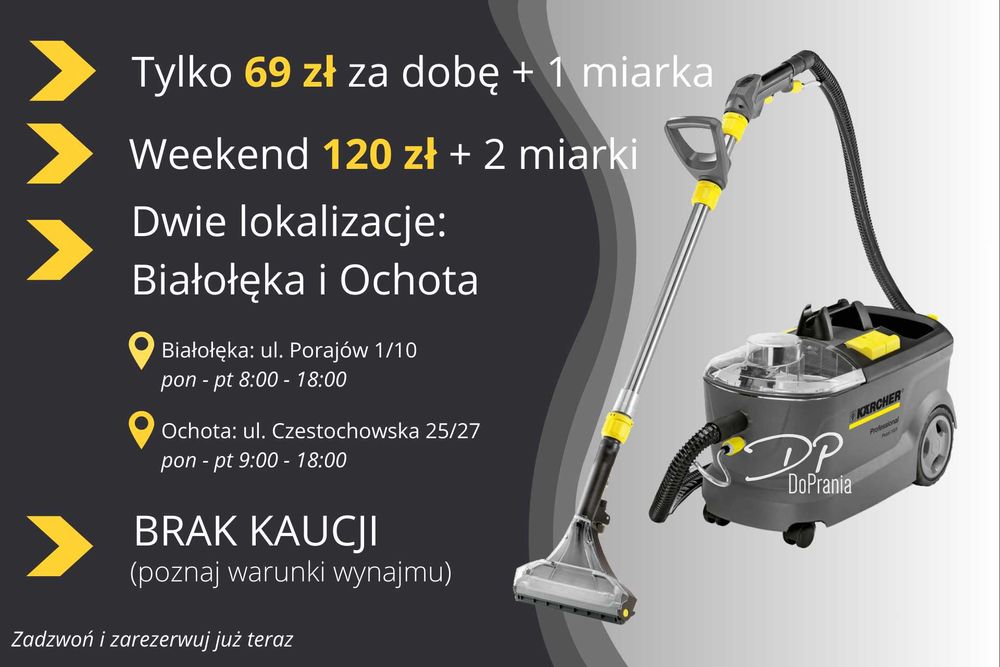 Odkurzacz piorący karcher PUZZI wynajem