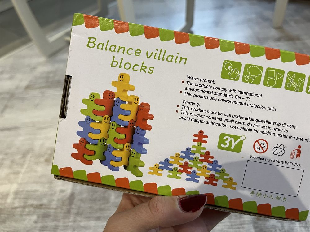 Klocki drewniane ludziki balansujace balance block
