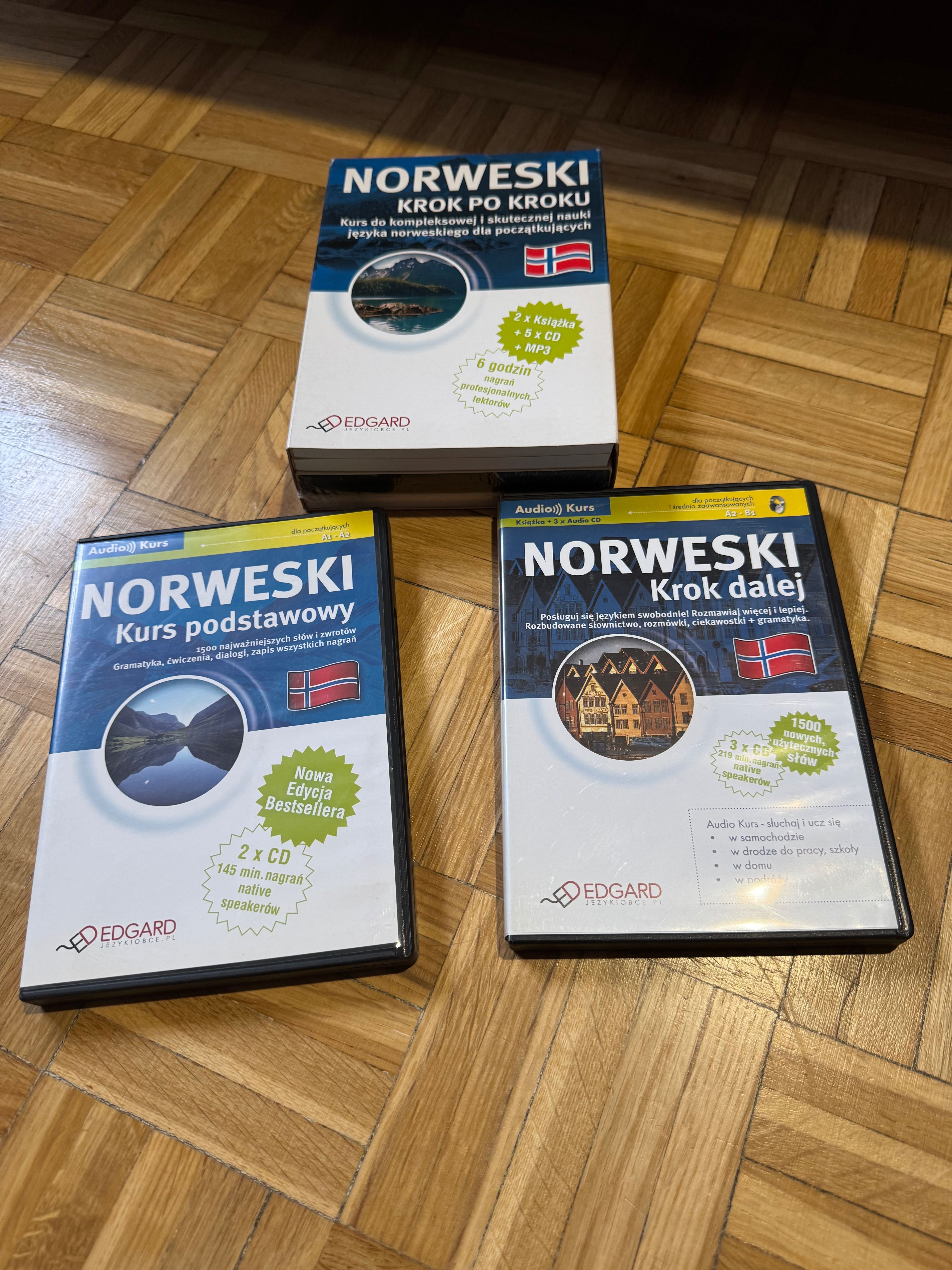 Zestaw – Kurs języka norweskiego – Edgard – stan bdb