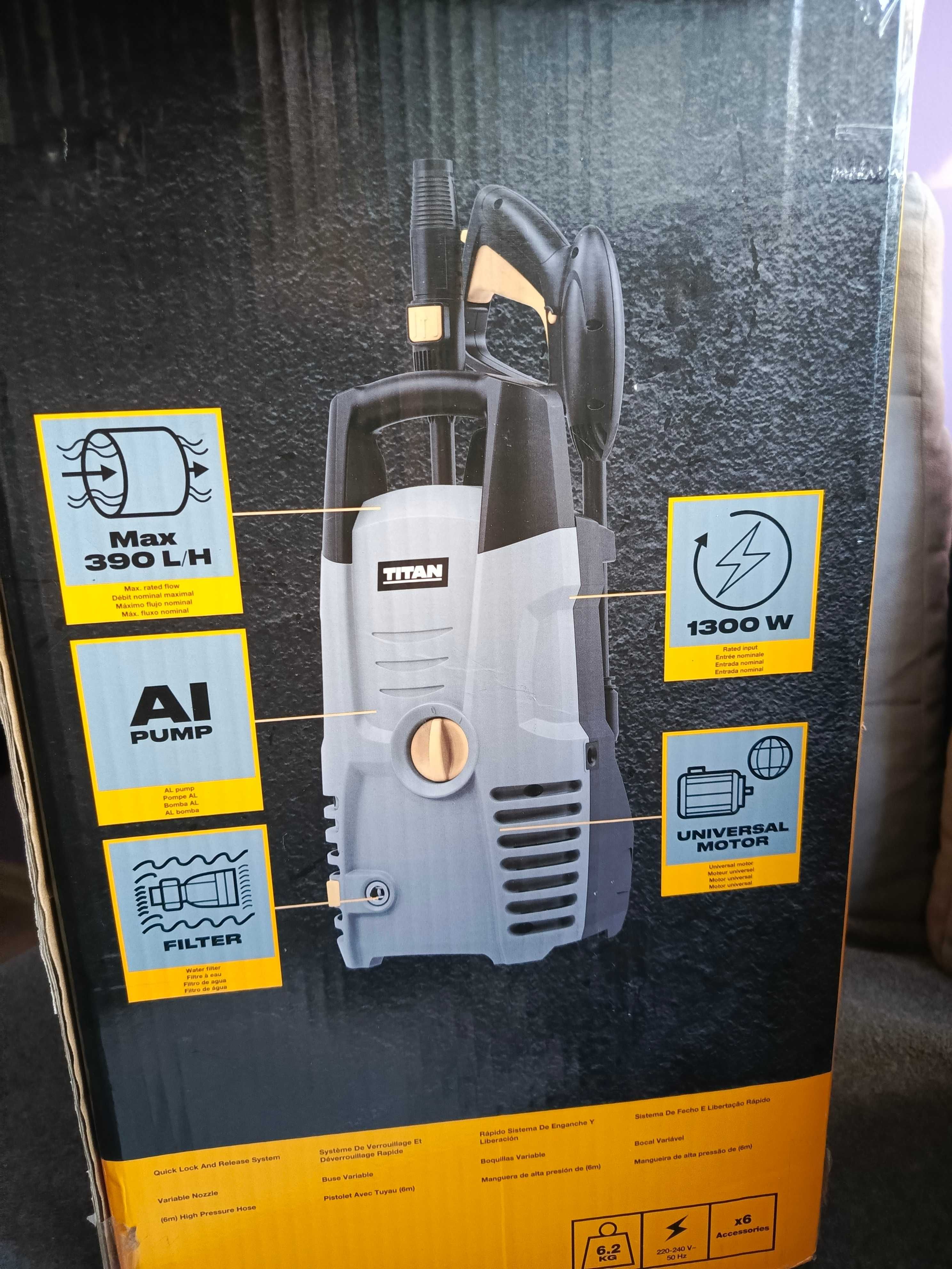 Nowa myjka ciśnieniowa TITAN TTB1300PRW 100 BAR 1300w mała mocna myjka