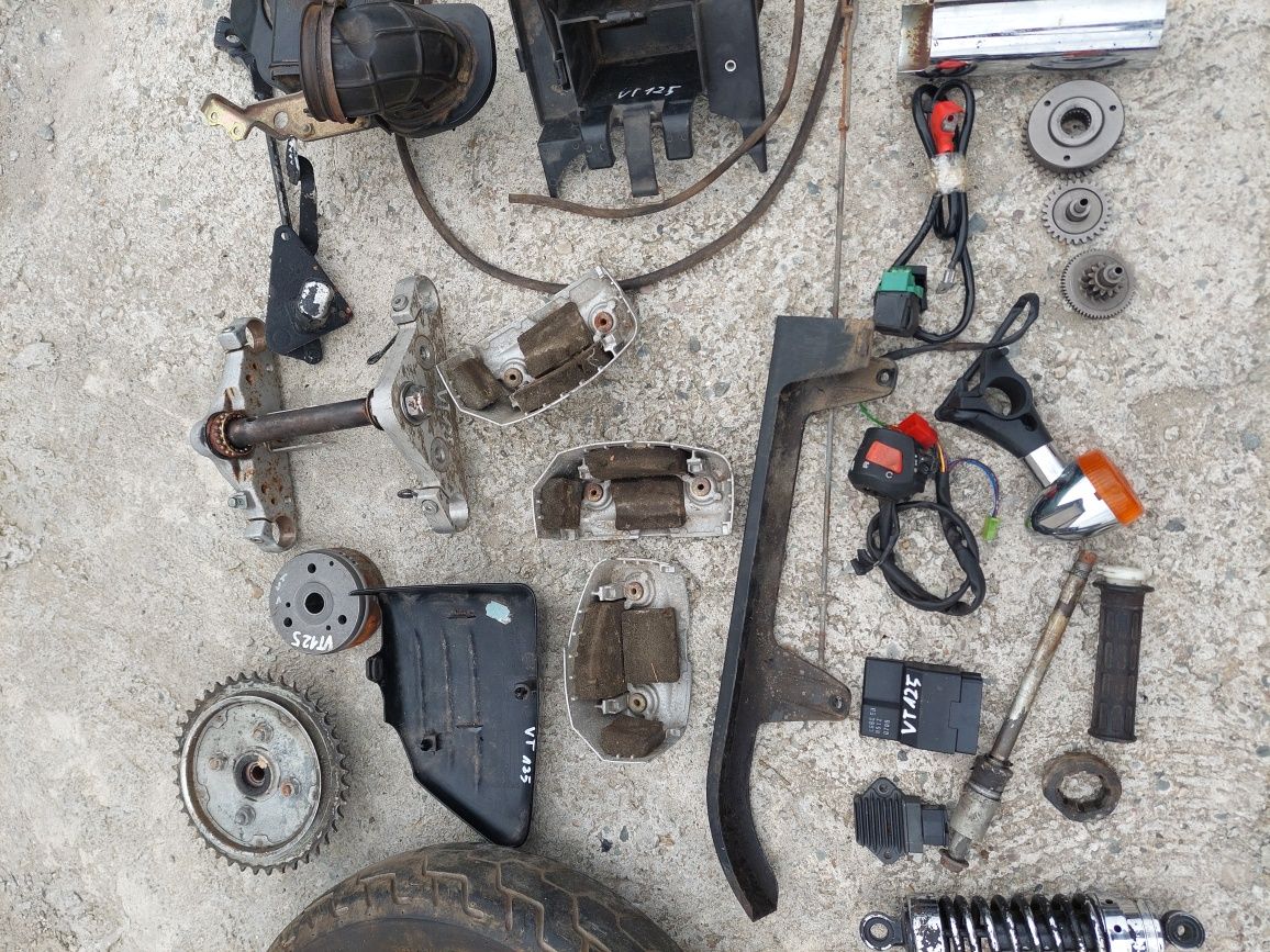 Honda shadow vt 125 koło moduł dekiel instalacja półki set chrom sprzę