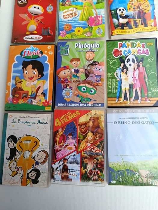 Dvd's variados de desenhos animados