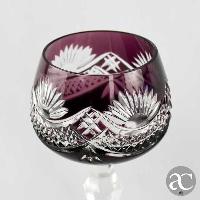 Par de Copos Cristal colorido estilo Saint Lambert