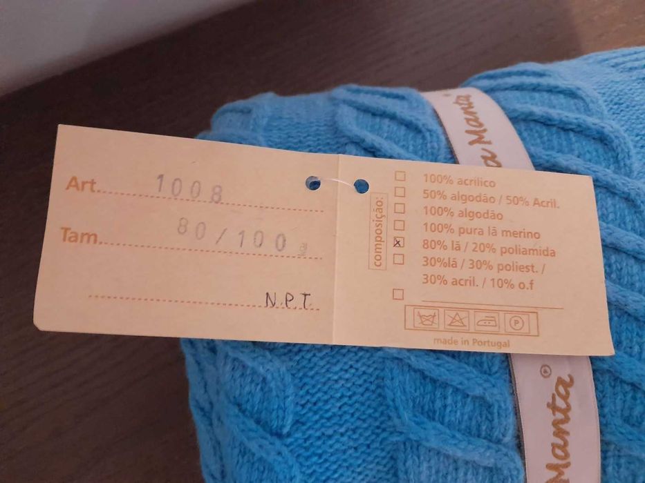 Manta Bebé Azul Turquesa - Nova