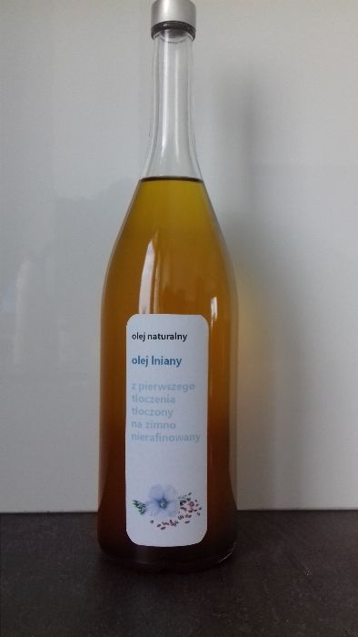 100% olej lniany tłoczony na zimno