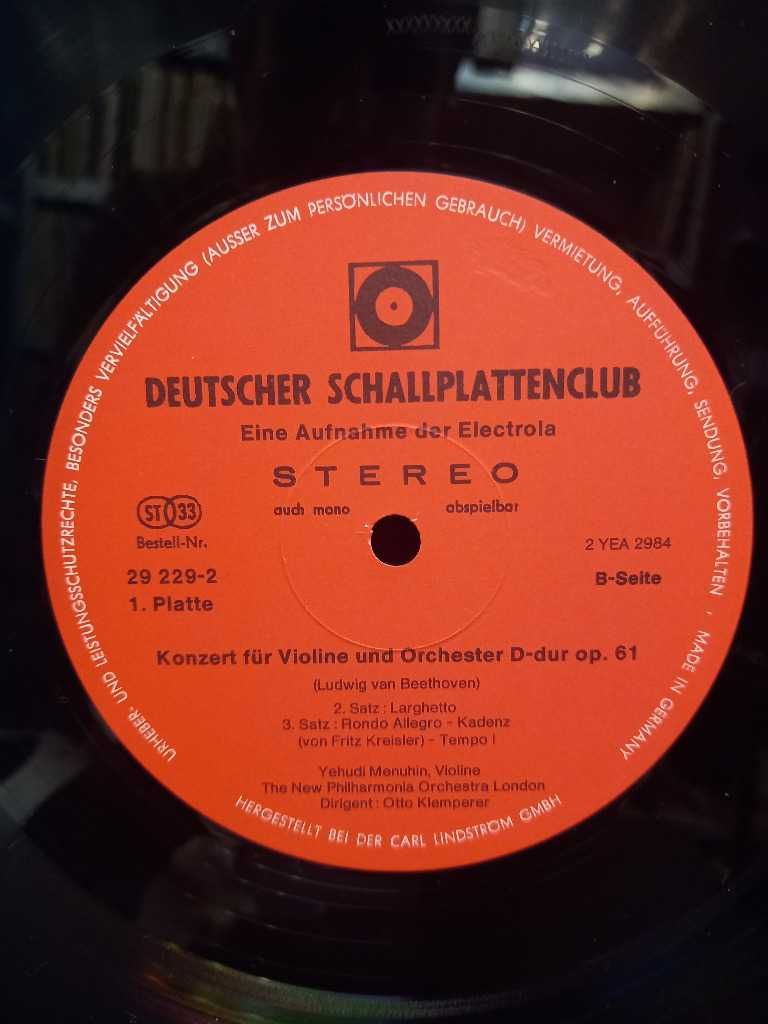 Yehudi Menuhin - Die Grossen Violinkonzerte. 2 x płyta winylowa