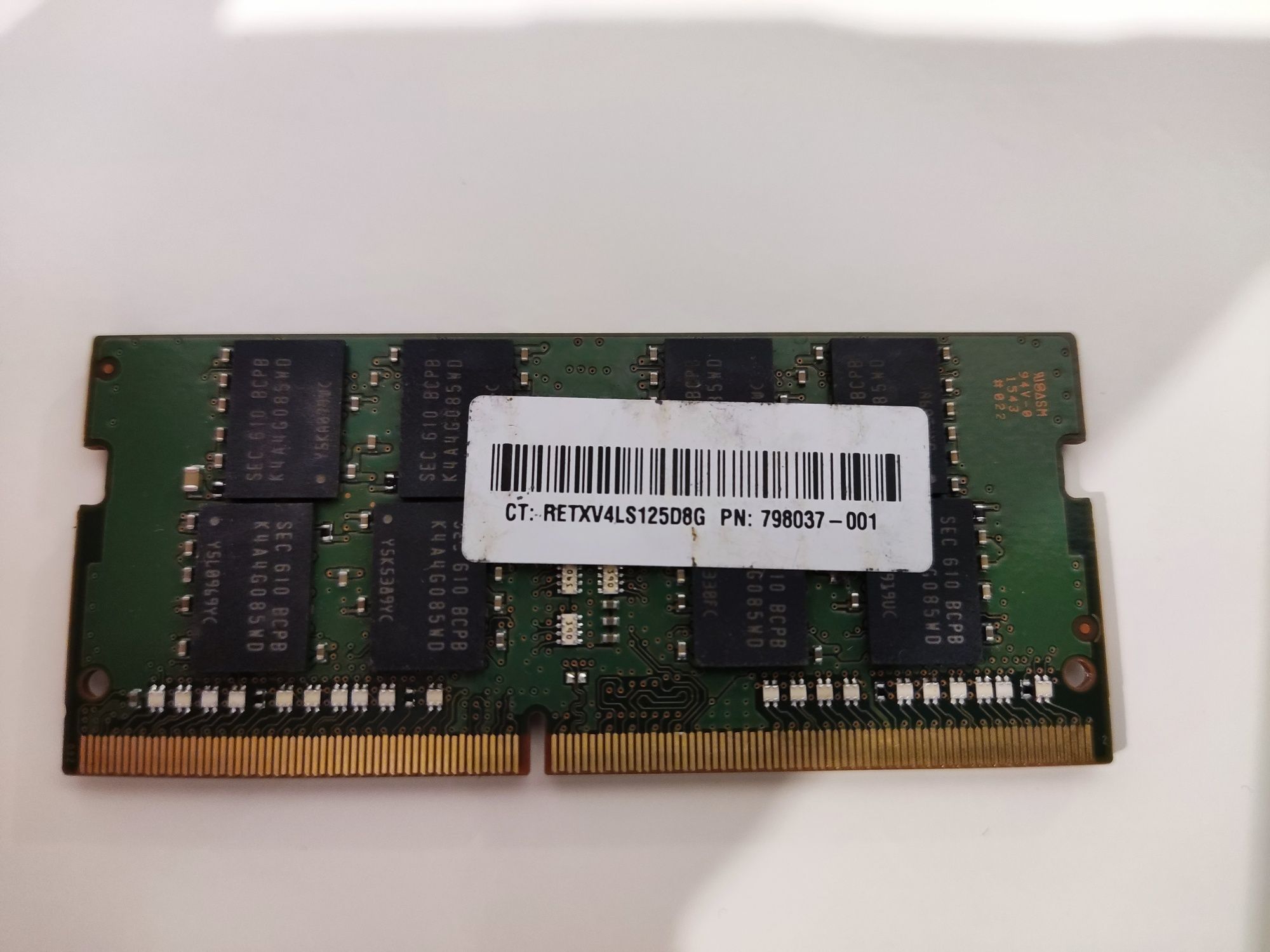 Memória 8 GB de RAM DDR3