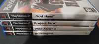 Jogos PS2 (God hand, Drakenguard, Wild arms 3, Projecto Zero)