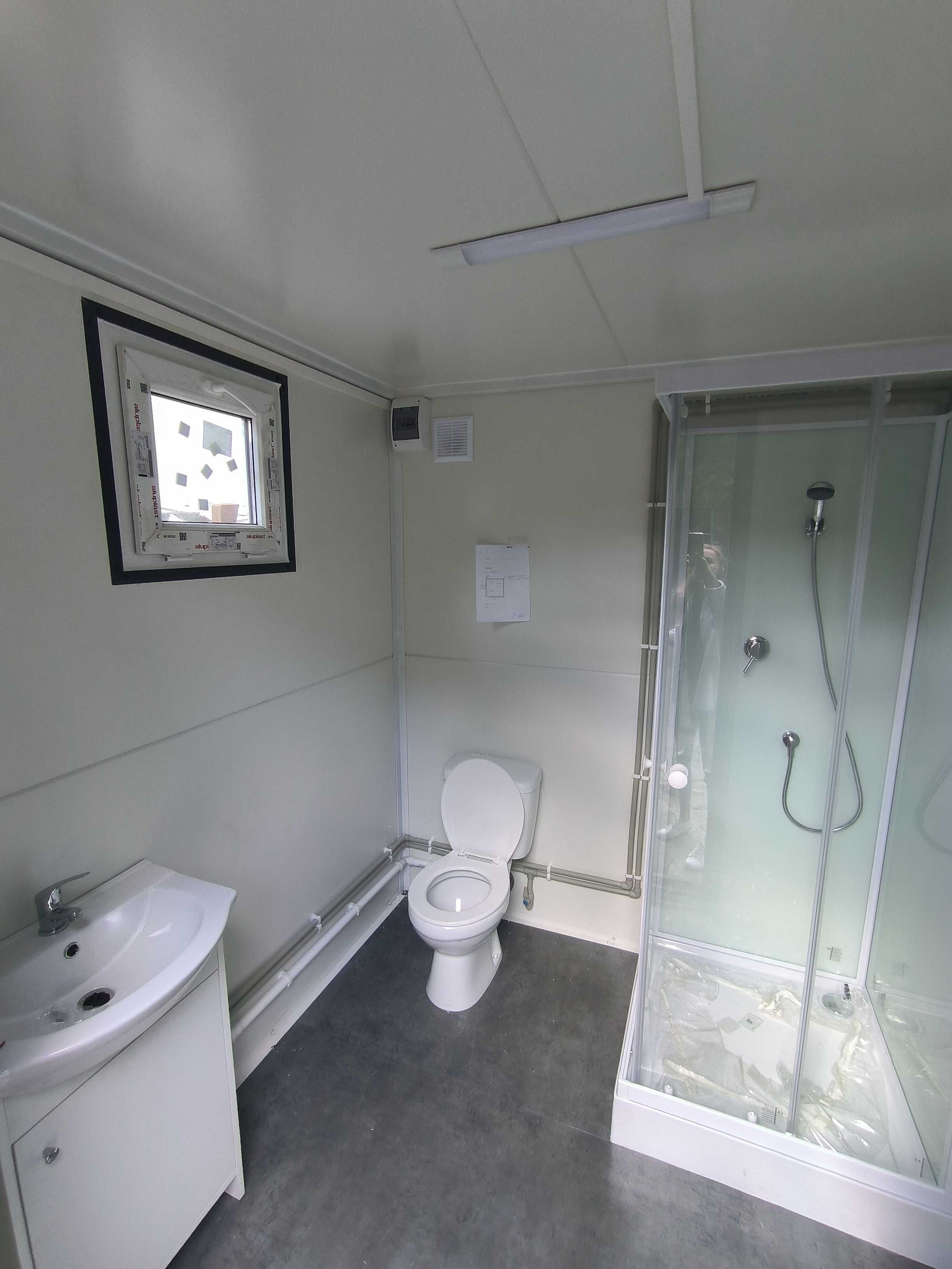 Pawilon / Kontener sanitarny WC z prysznicem -  2,10 x 2,10 m