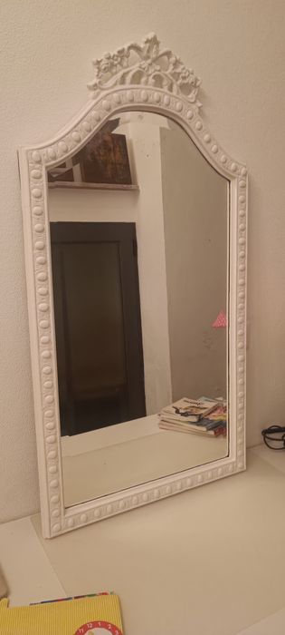 BAIXA DE PREÇO - Espelho vintage com moldura trabalhada restaurada