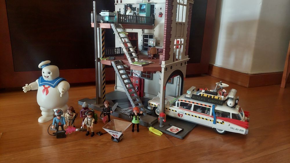 Playmobil Ghostbusters 9219 (quartel)+70170 (carro Ecto-1)+9221 (Marsh