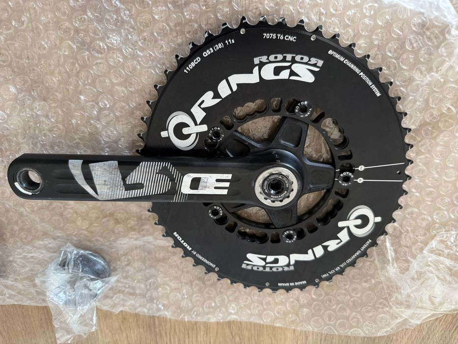 Pedaleiro Rotor 3D 175mm + Pratos 53/38 Ovais