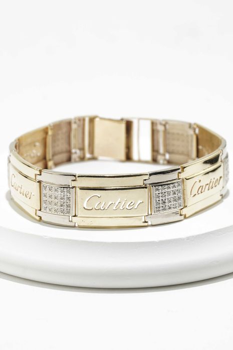 Bransoletka złota 14K z brylantami 34.83g