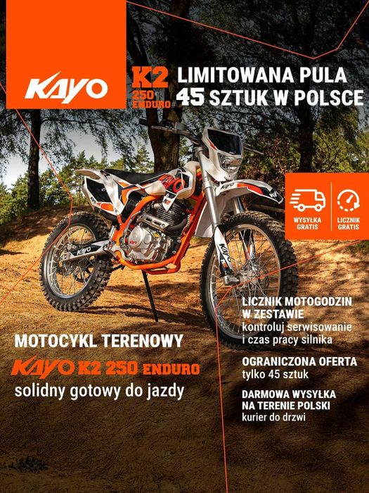 KAYO K2 ENDURO CROSS Salon Dobek Racing Tarnów 10 RAT 0% lub Transport Gratis