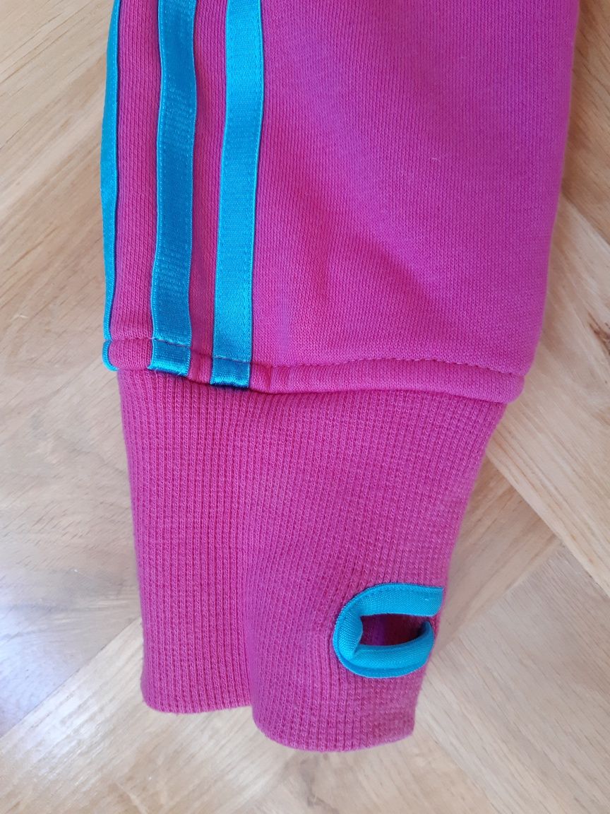 Różowa bluza Adidas z kapturem xs 164