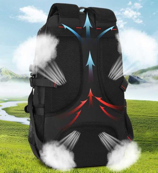 Nowy Plecak Turystyczny, Trekkingowy, w Góry, na laptop, 60L, Mocny