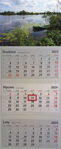 Kalendarz trójdzielny 2024