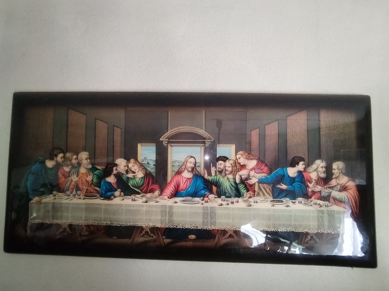 Quadro Antigo: A Ultima Ceia (Poliéster) (50 anos)