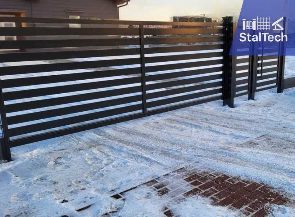 Brama wjazdowa palisadowa przesuwna / dwuskrzydłowa P-80