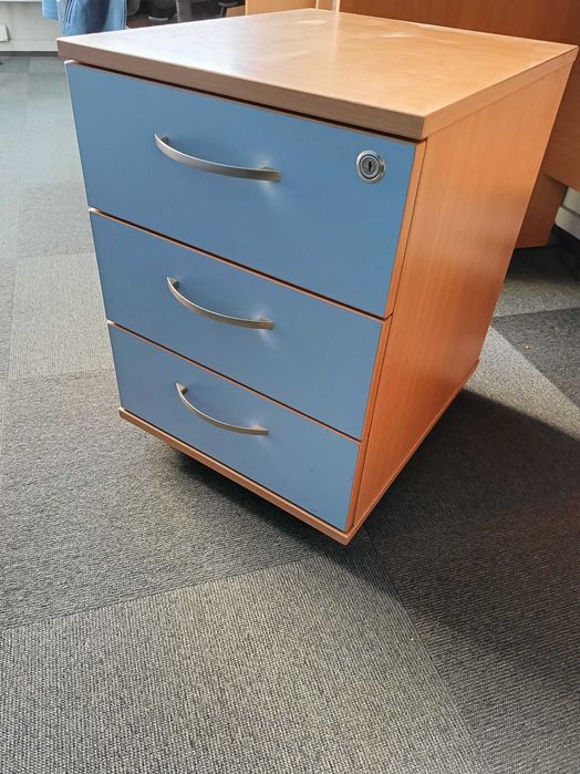 Kontenerki na kółkach pod biurko 3 szuflady, 42 x 50 x 57,5 cm