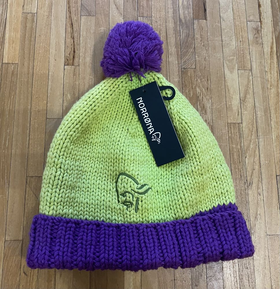 Nowa czapka z wełny merino Norrona heavy knitted beanie