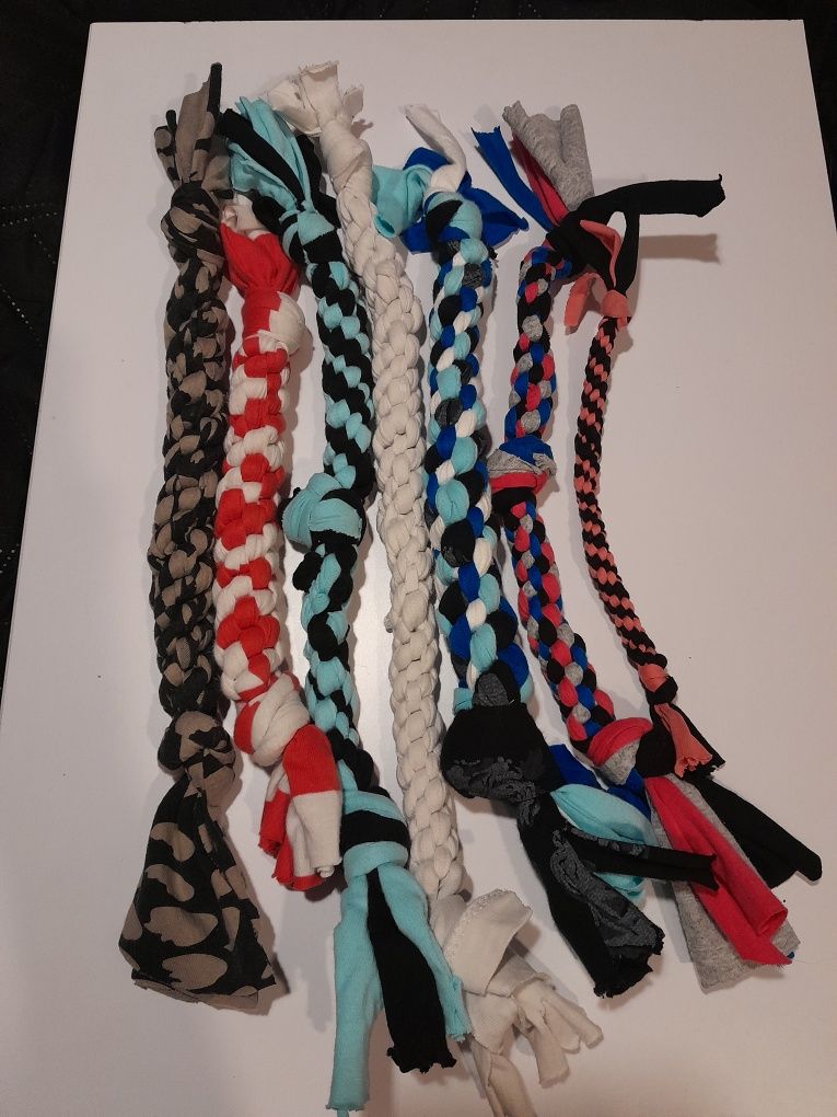 Handmade recyklingowe szarpaki dla psów