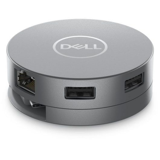 DELL DA305 Com fios USB 3.2 Gen 2 (3.1 Gen 2) Type-C Prateado