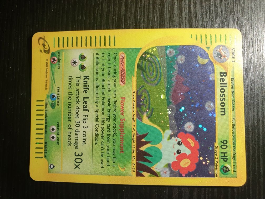 Karta pokemon Bellossom holo aquapolis