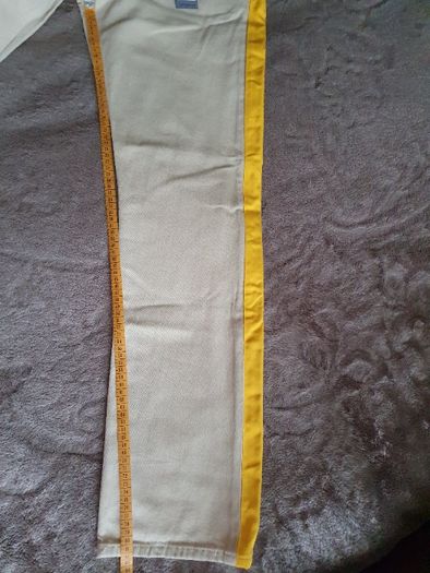 Męskie jeansy Calvin Klein Jeans, beżowe z lampasami - nowe, z metkami