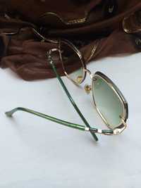Nowe okulary przeciwsłoneczne damskie zielone