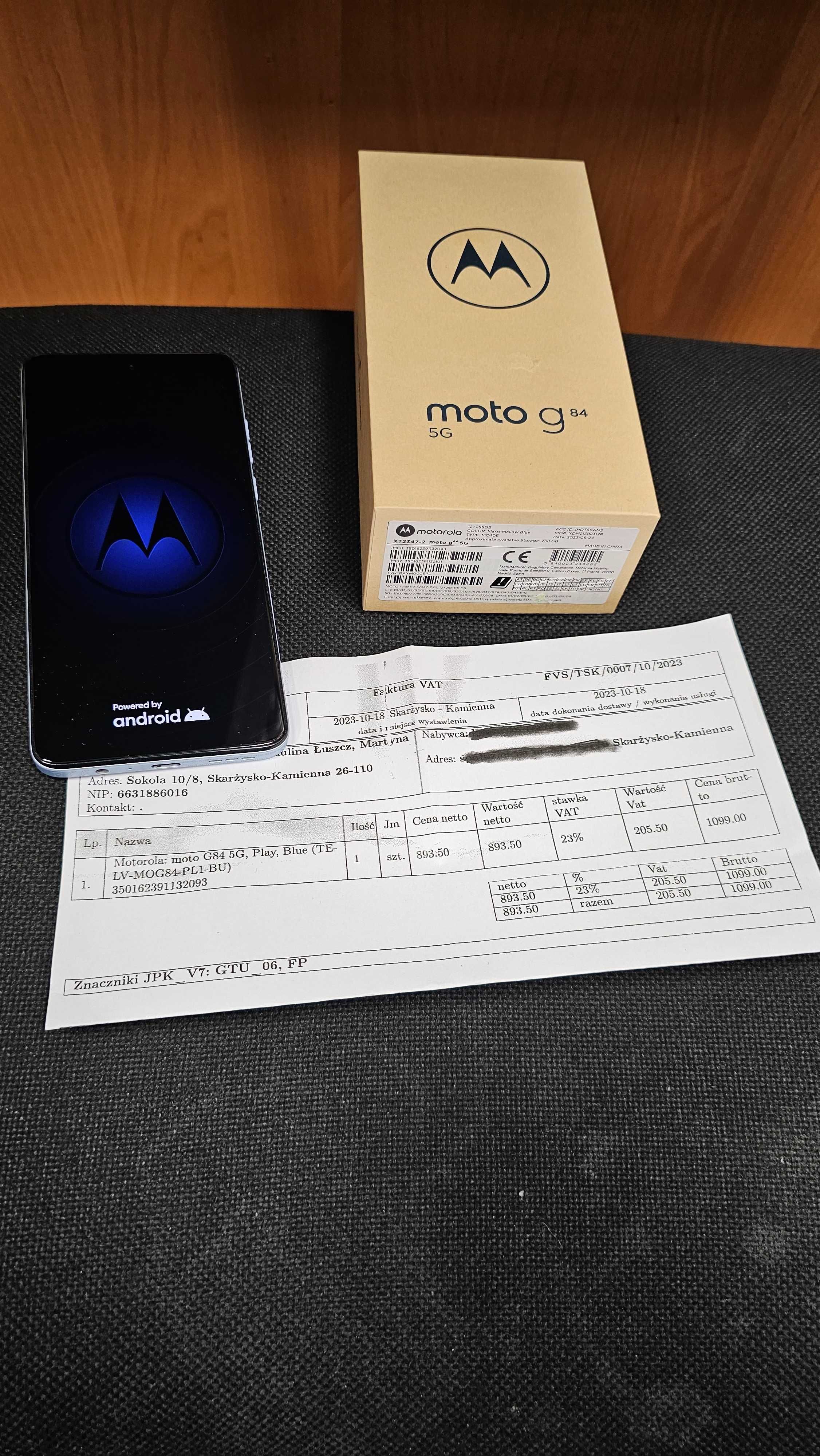 Motorola G84 5G 256/12 GB  jak Nowy Gwarancja