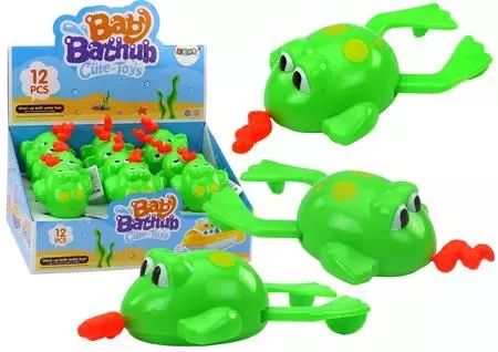 Zabawka do kąpieli nakręcana żaba zielona. Leantoys