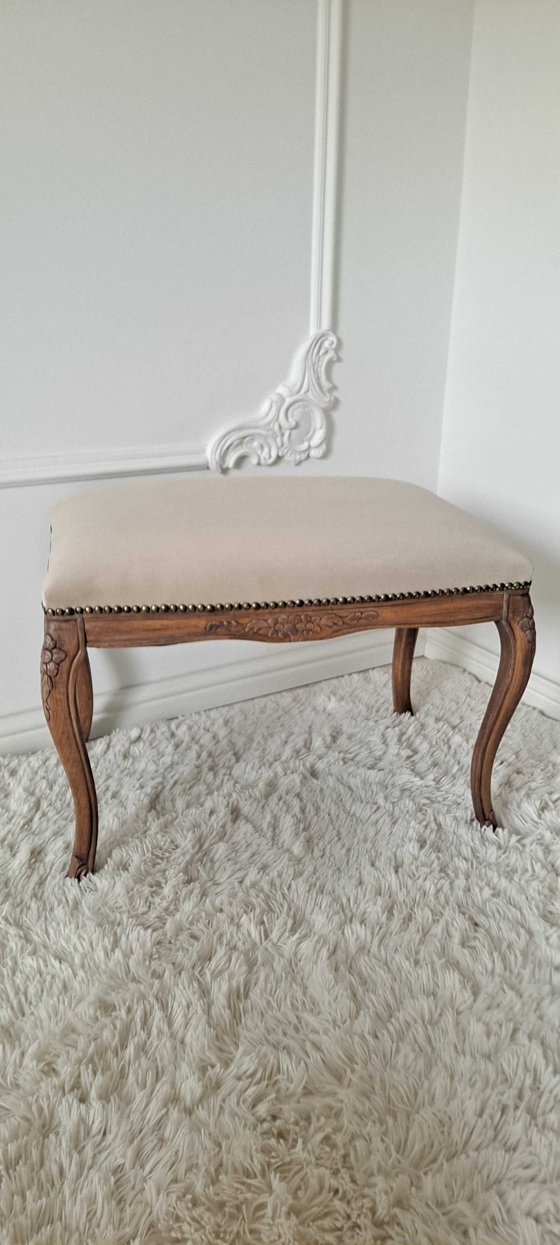 Stylowa pufa, siedzisko, ławeczka Shabby Chic, Ludwik, Ludwikowska