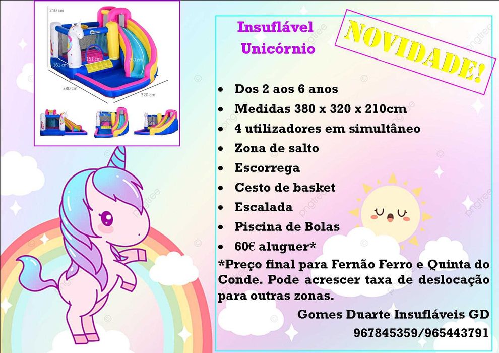 Aluguer de insufláveis LOW COST Festas aniversário