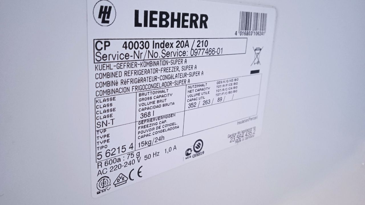 Холодильник б/в LIEBHERR mod.CP40030 index20A/210