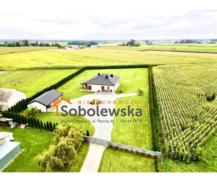 Nowoczesny Dom z dużą, zadbaną działką w Rzężawach